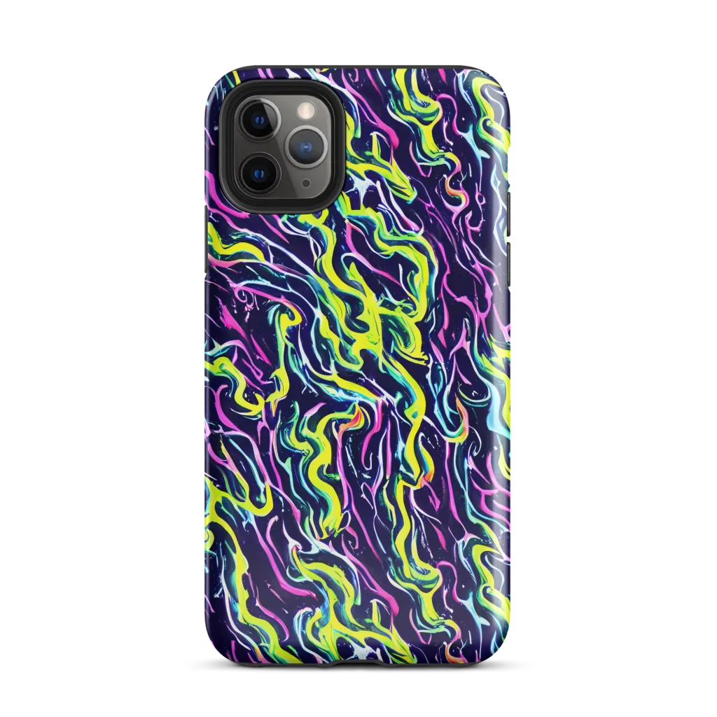 Acid Ribbons on Tough Case for iPhone® — Front