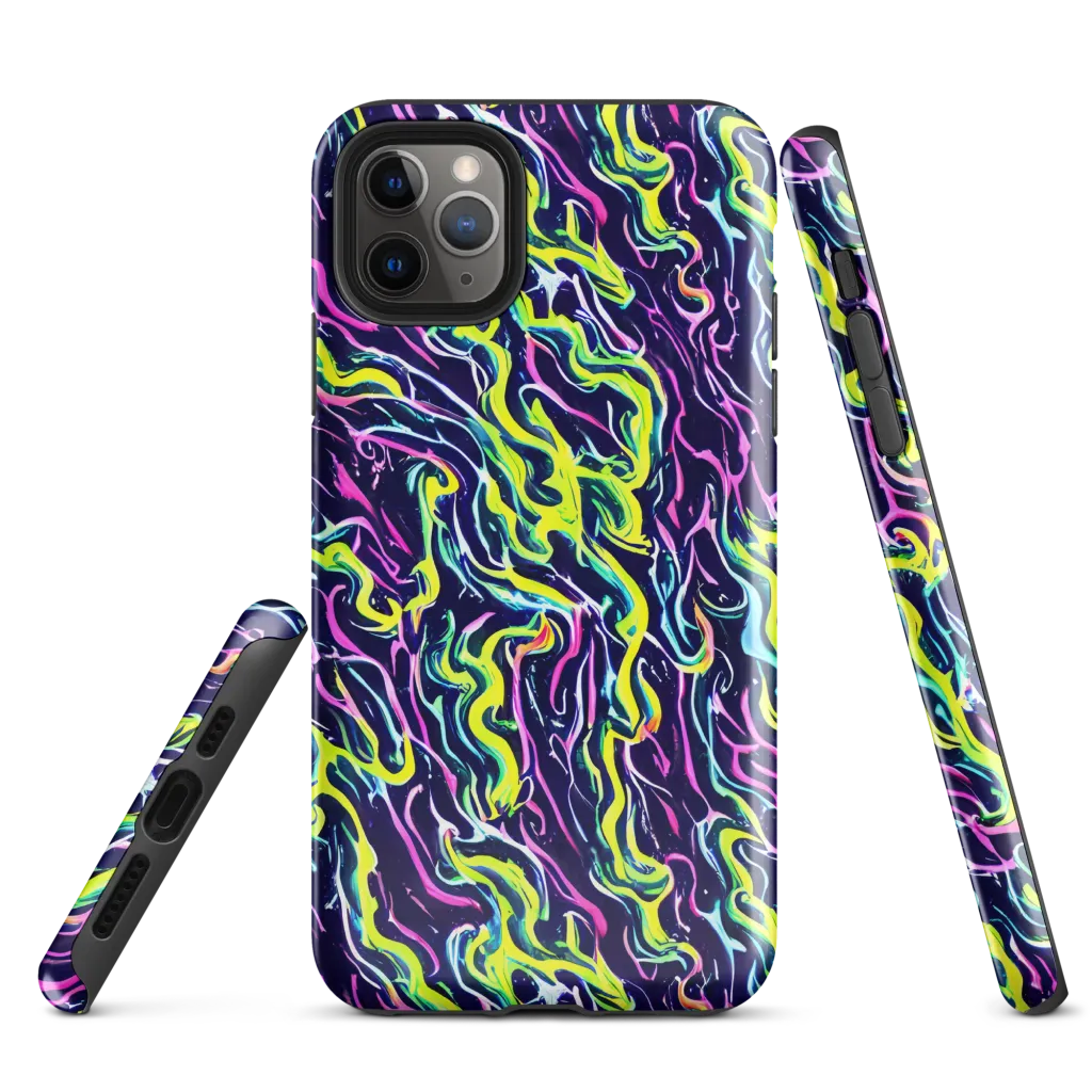 Acid Ribbons on Tough Case for iPhone® — Front