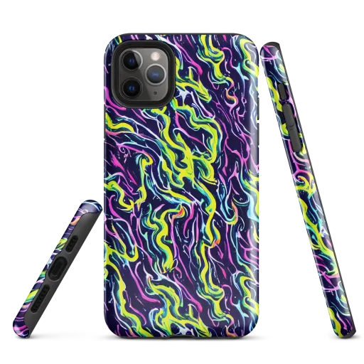 Acid Ribbons on a Tough Case for iPhone®
