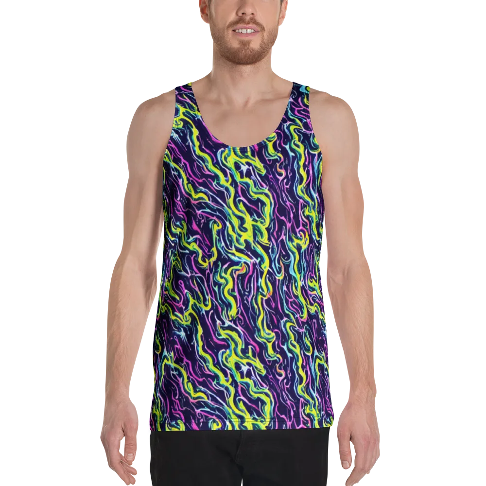 Acid Ribbons on Men's Tank Top — Front