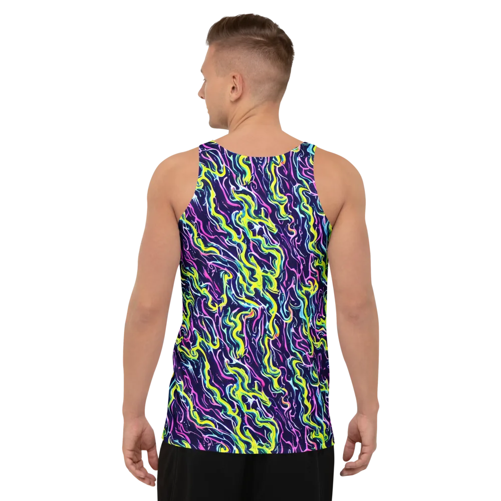 Acid Ribbons on Men's Tank Top — Back