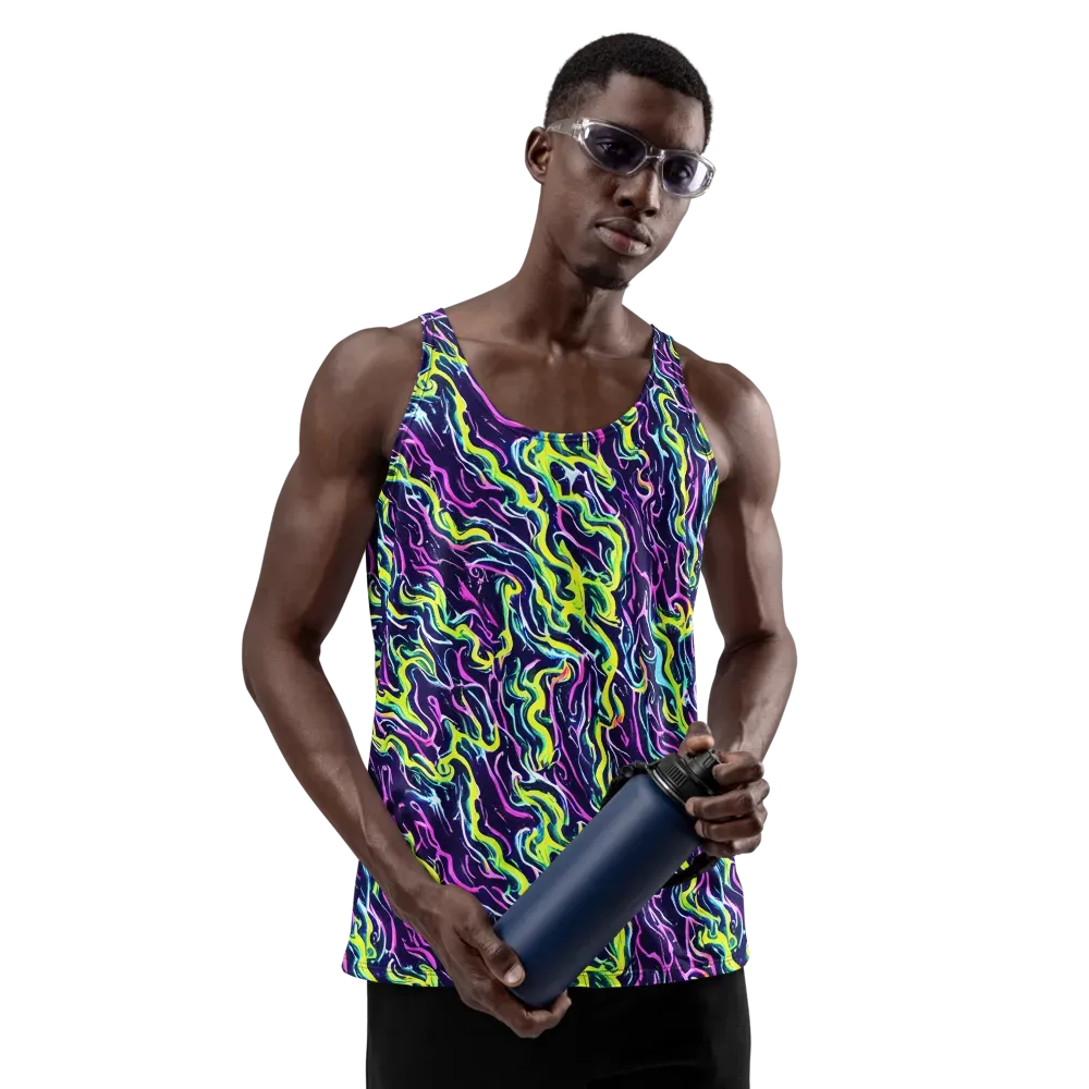 Acid Ribbons on Men's Tank Top — Front