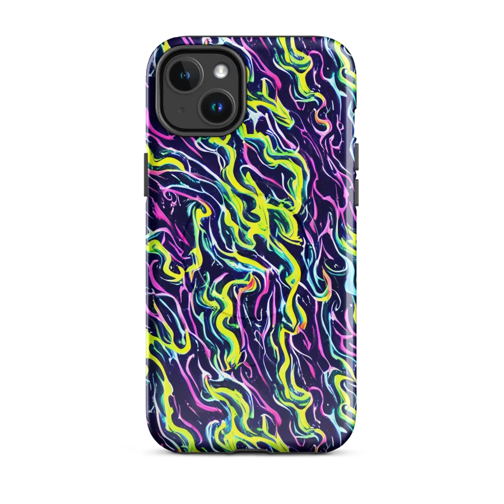 Acid Ribbons on MagSafe Tough Case for iPhone® — Front
