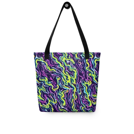 Acid Ribbons on a Tote Bag