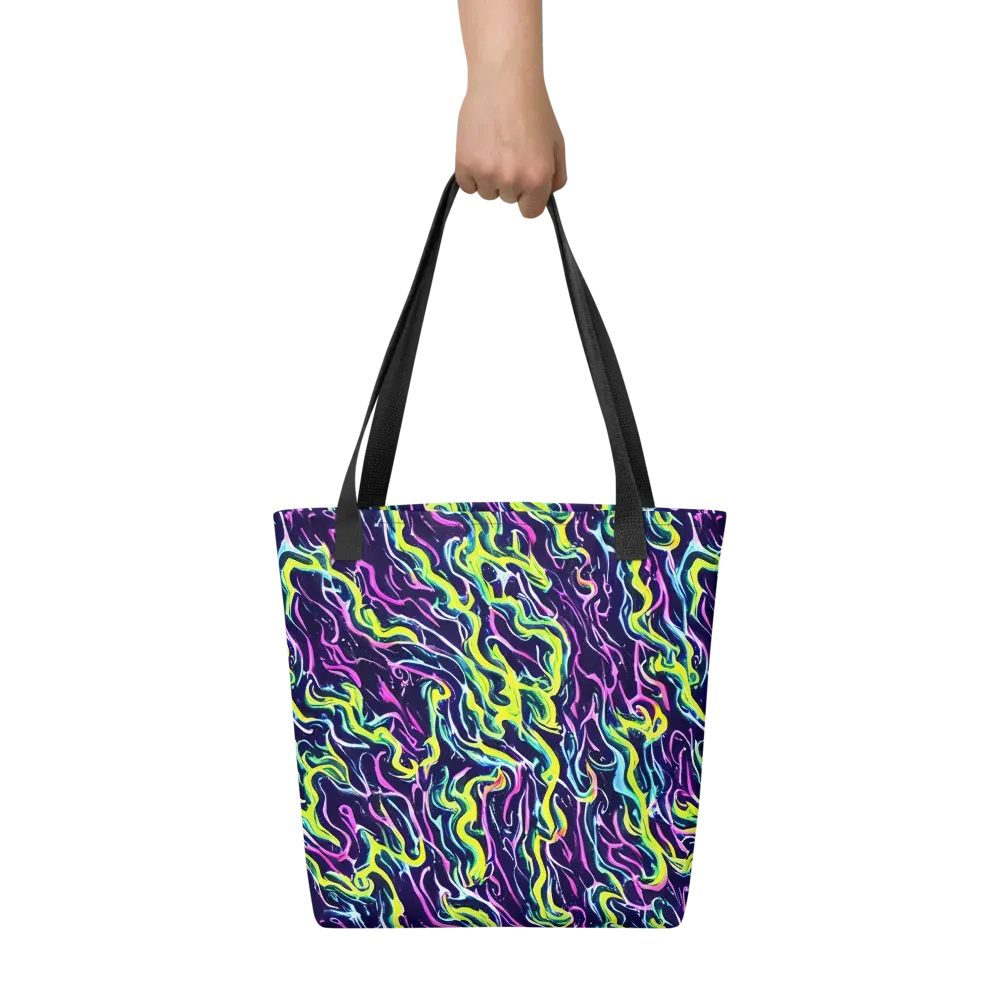 Acid Ribbons on Tote Bag — Front
