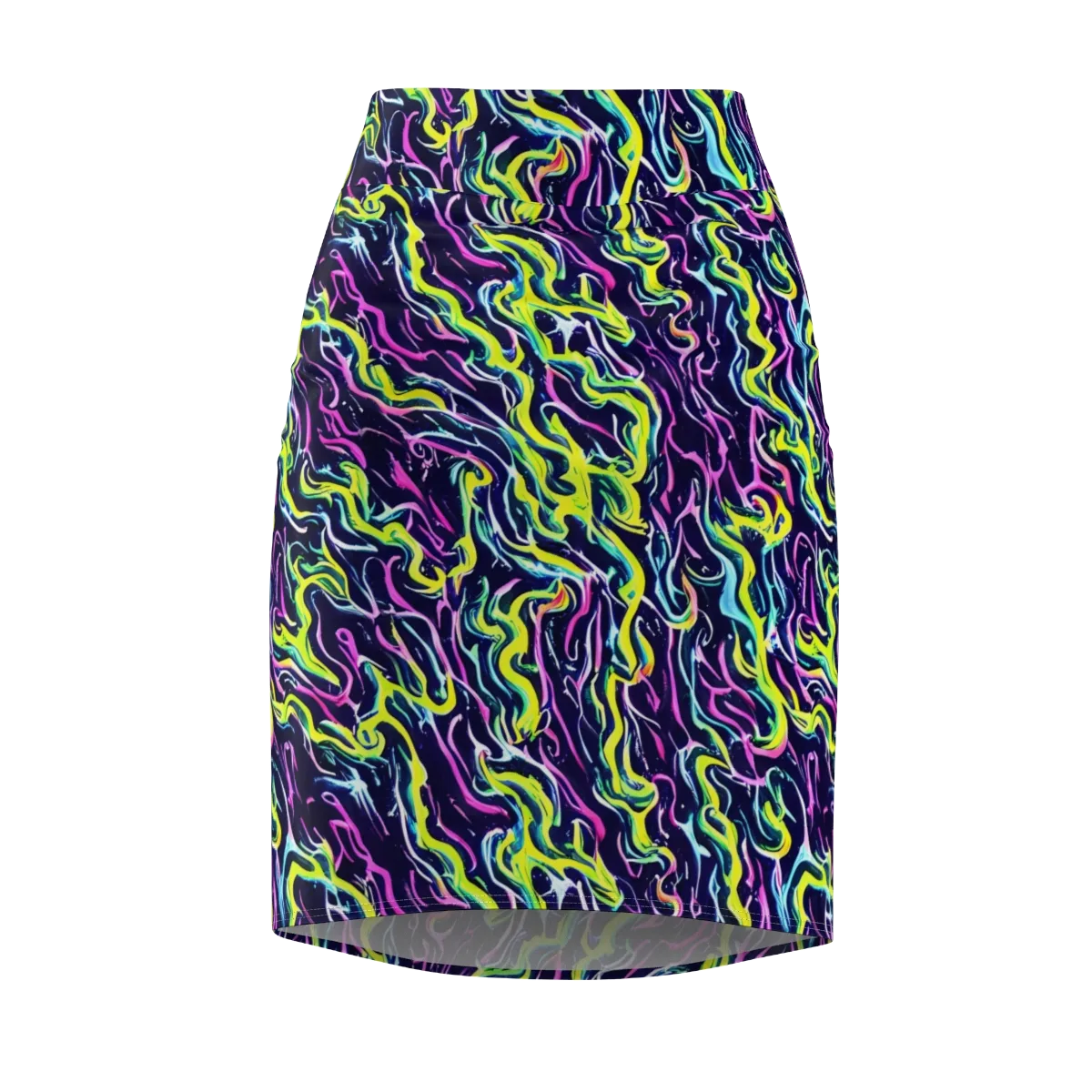 Acid Ribbons on Pencil Skirt — Front