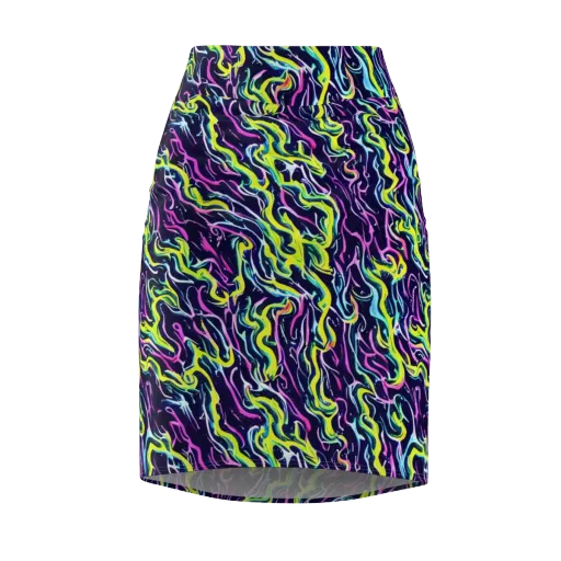 Acid Ribbons on a Pencil Skirt