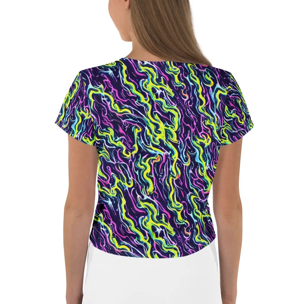 Acid Ribbons on Crop Tee — Back