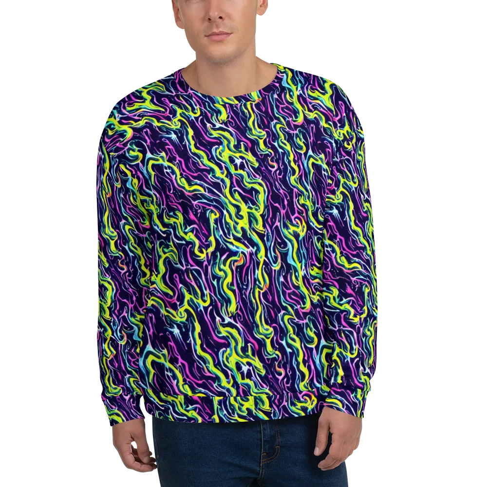 Acid Ribbons on Sweatshirt — Front