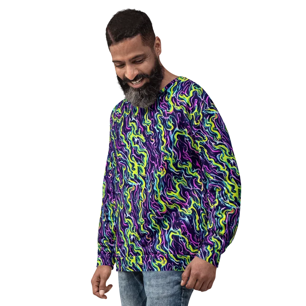 Acid Ribbons on Sweatshirt — Left Front