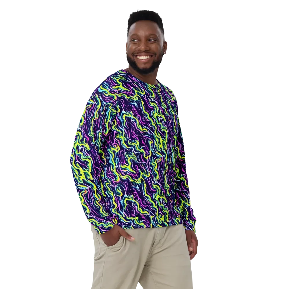 Acid Ribbons on Sweatshirt — Front