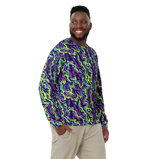 Acid Ribbons on a Sweatshirt