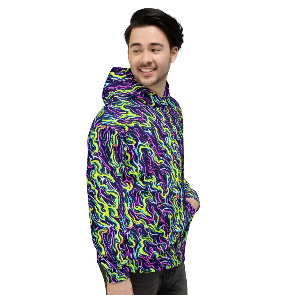 Acid Ribbons on Hoodie — Right