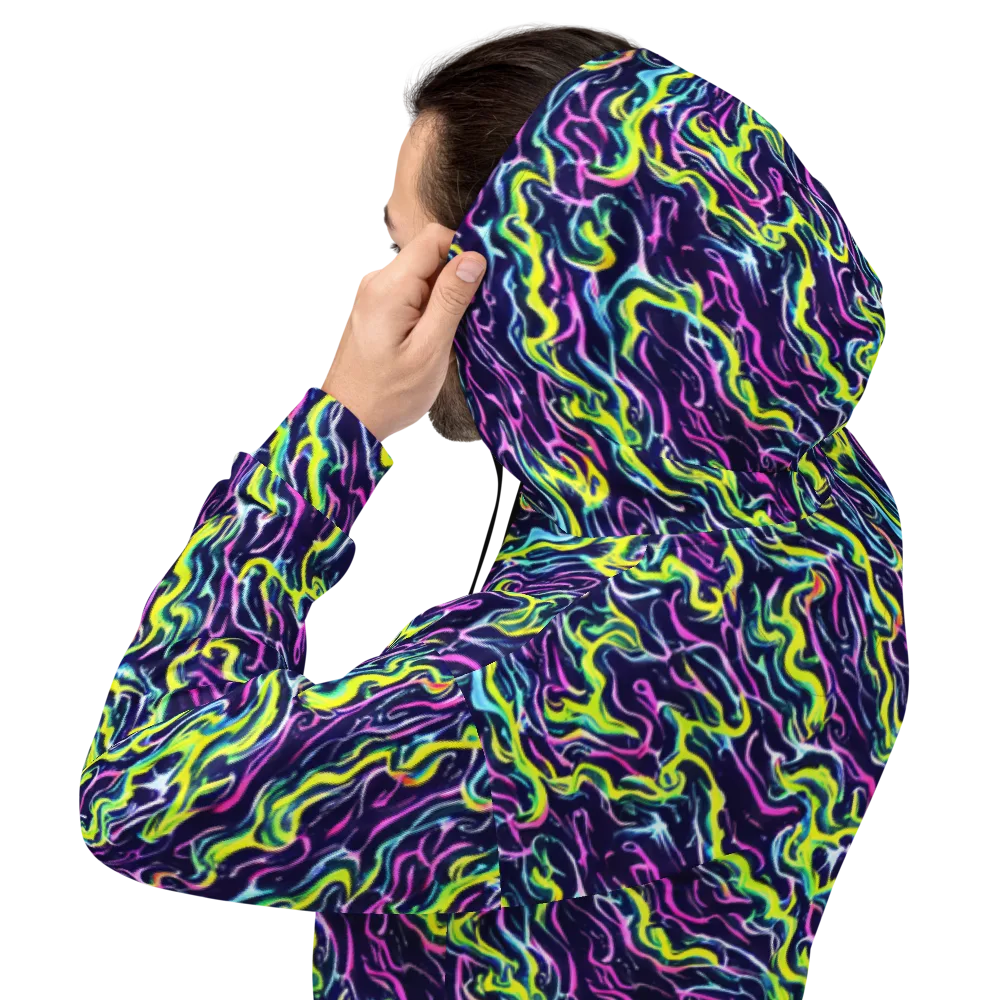 Acid Ribbons on Hoodie — Back