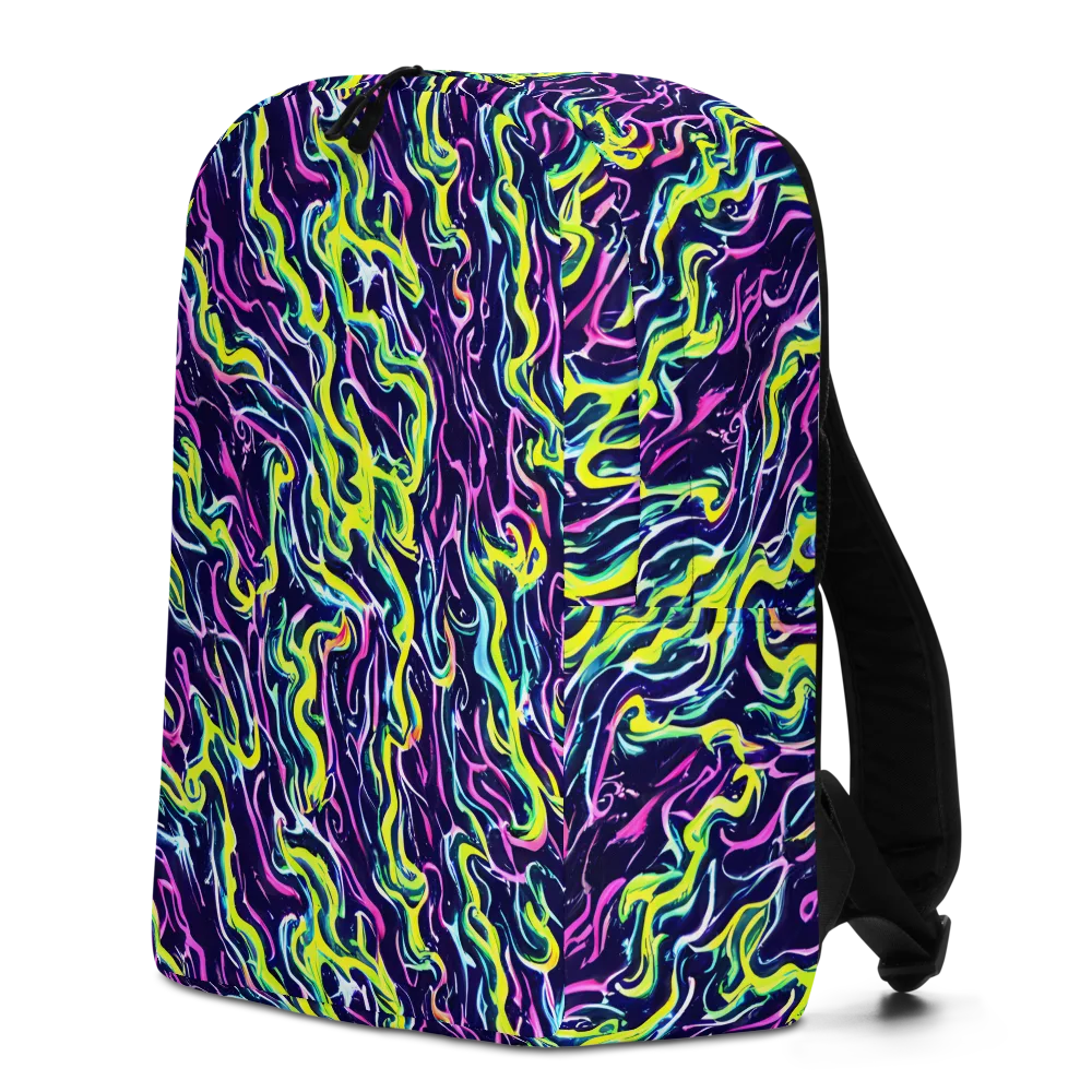 Acid Ribbons on Minimalist Backpack — Left
