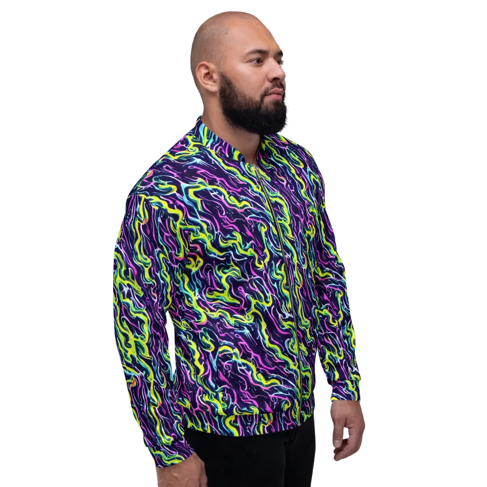 Acid Ribbons on Bomber Jacket — Right