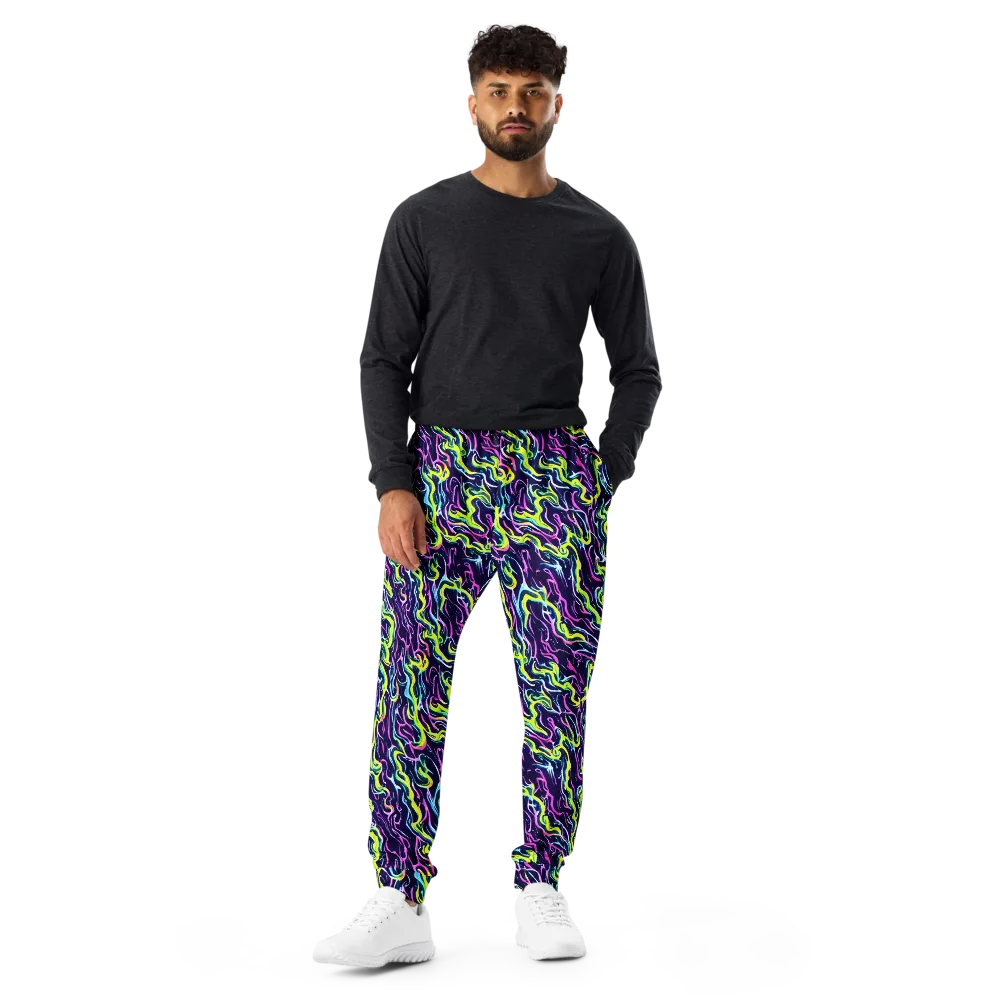 Acid Ribbons on Men's Joggers — Front