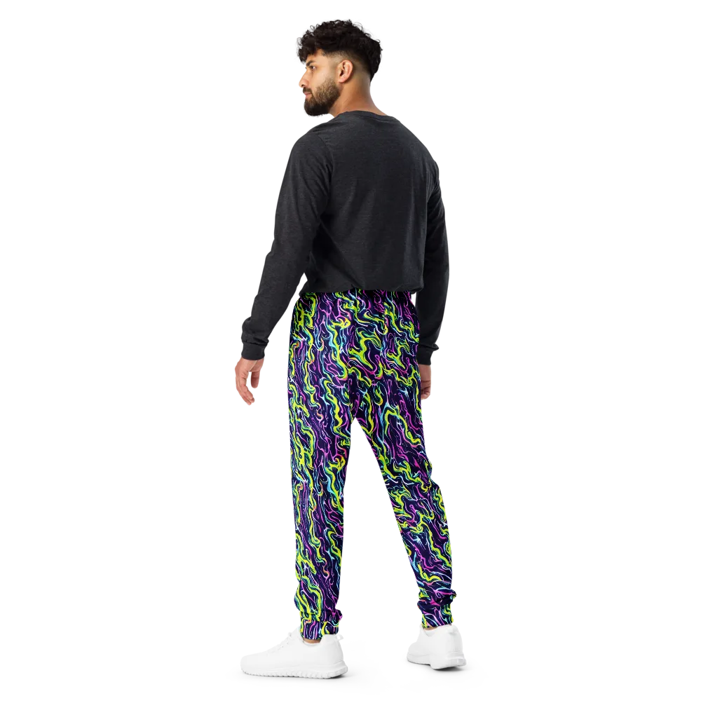 Acid Ribbons on Men's Joggers — Back