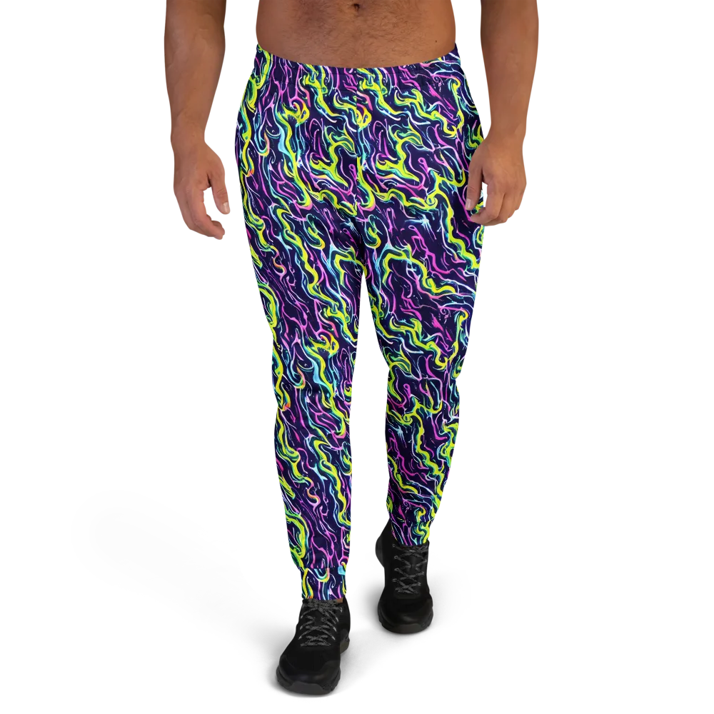 Acid Ribbons on Men's Joggers — Front
