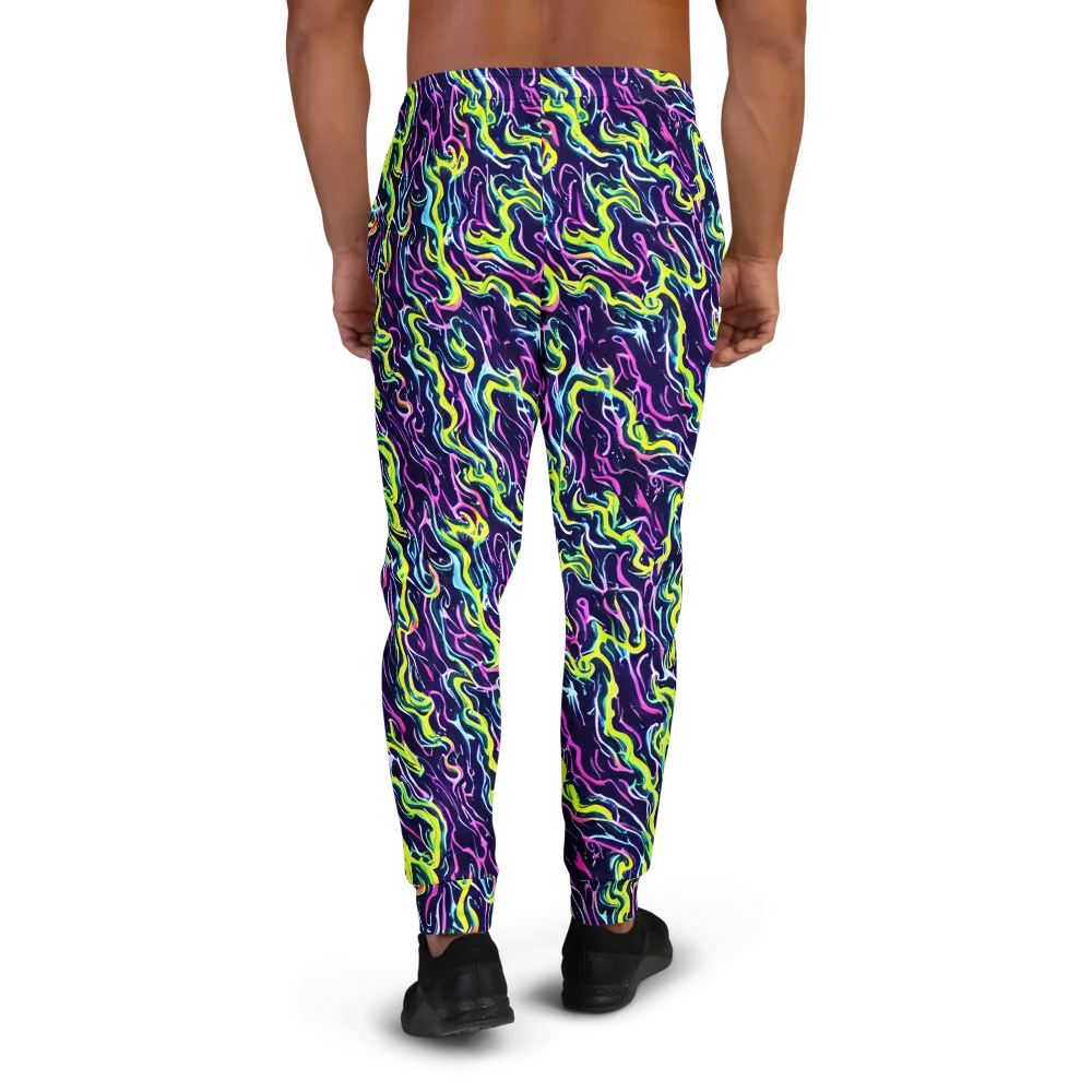 Acid Ribbons on Men's Joggers — Back