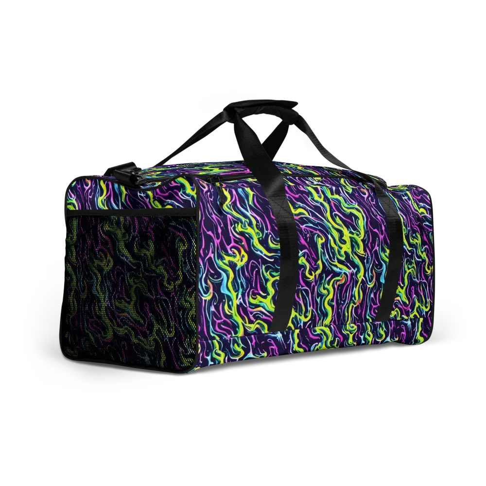 Acid Ribbons on Duffle Bag — Right Front