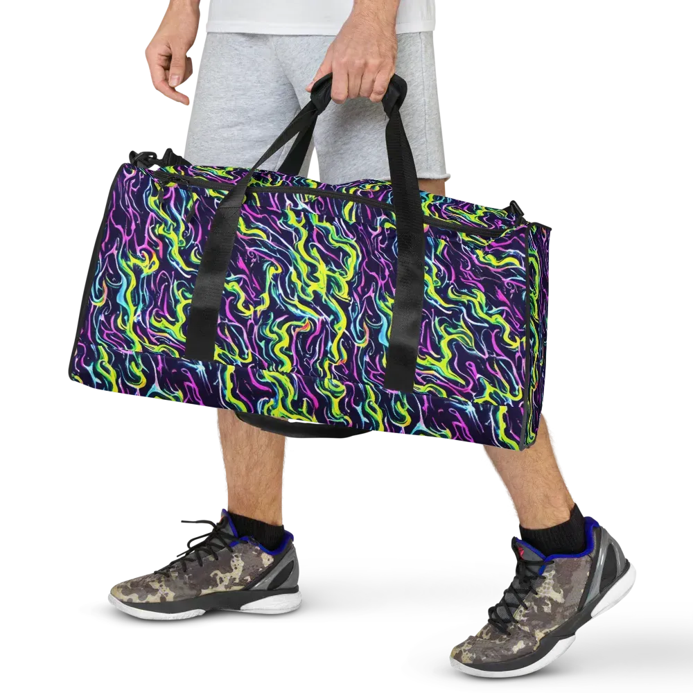 Acid Ribbons on Duffle Bag — Front