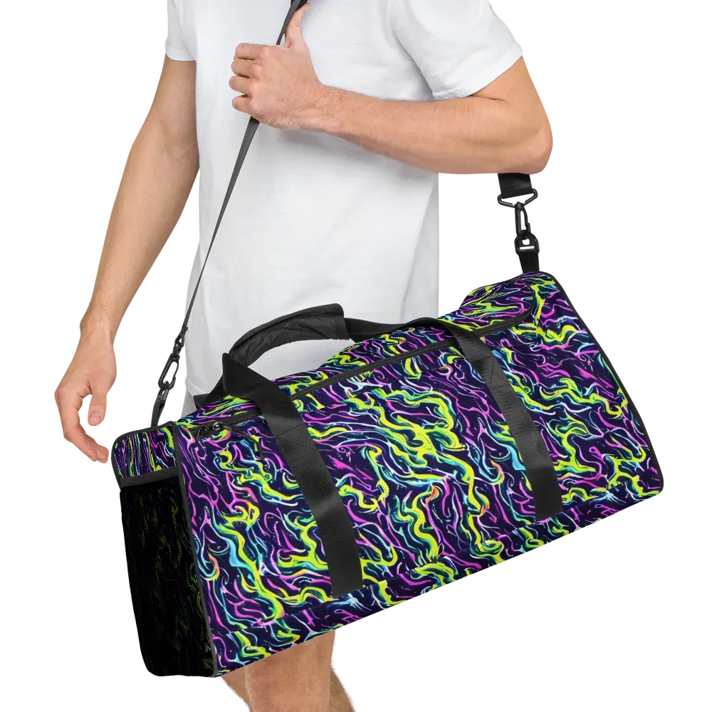 Acid Ribbons on Duffle Bag — Right Front