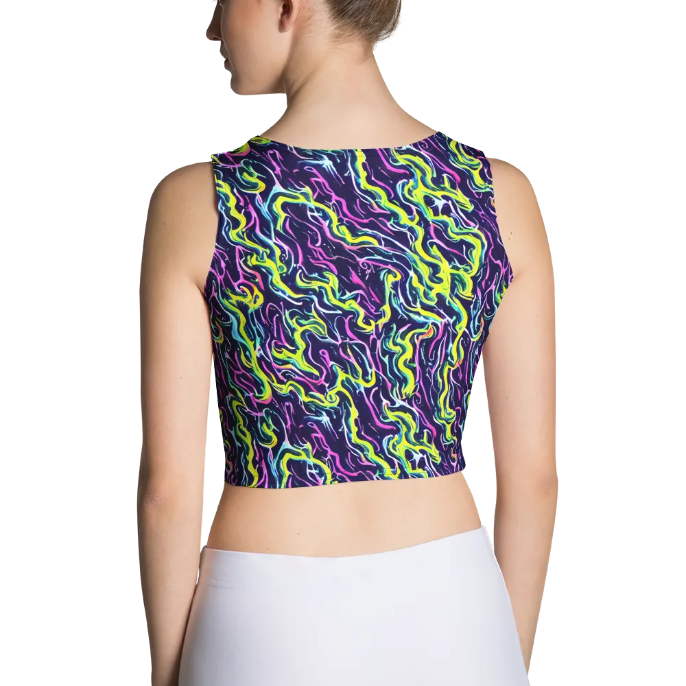 Acid Ribbons on Crop Top — Back