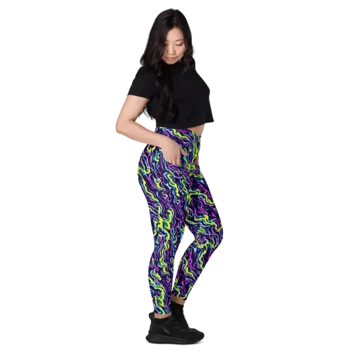 Acid Ribbons on a Leggings with Pockets