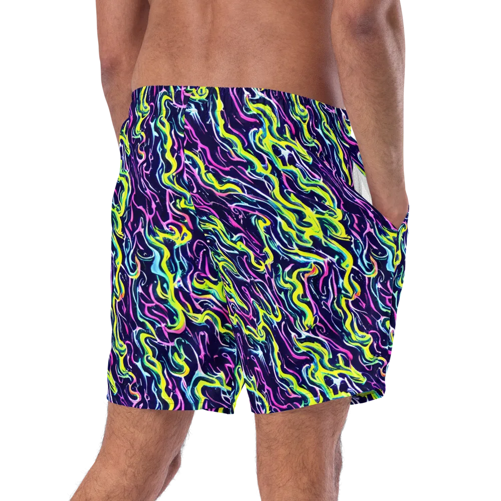 Acid Ribbons on Swim Trunks — Right Back