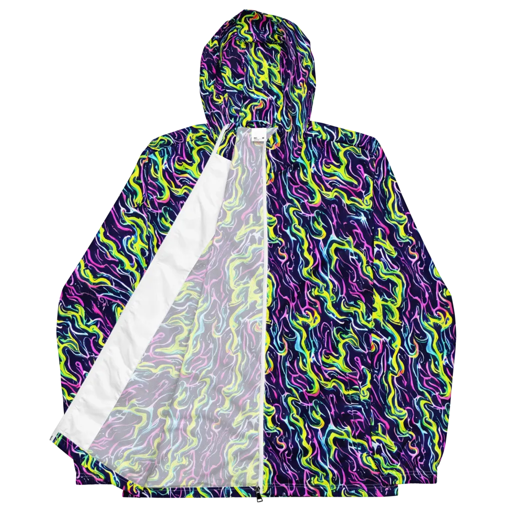 Acid Ribbons on Men's Windbreaker — Front