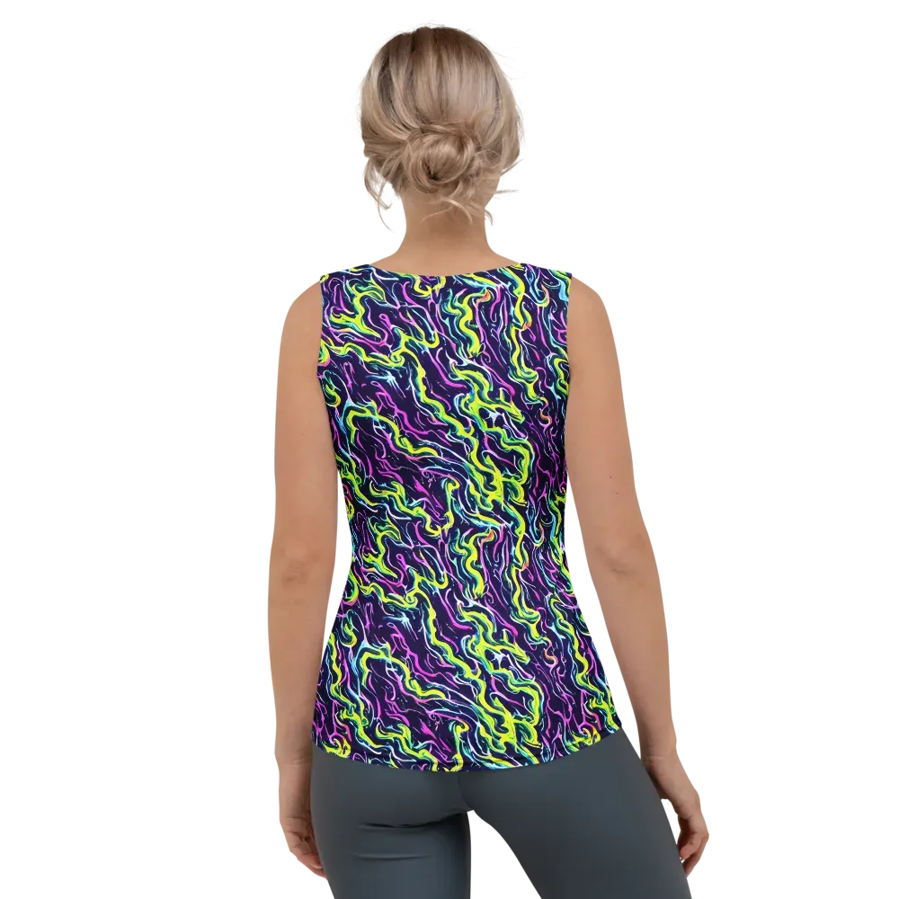 Acid Ribbons on Women's Tank Top — Back