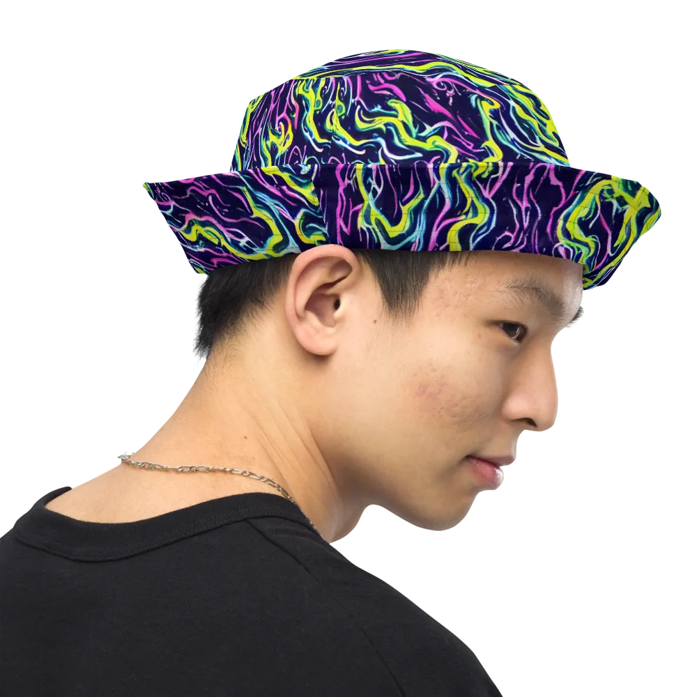 Acid Ribbons on Reversible Bucket Hat — Right Outside