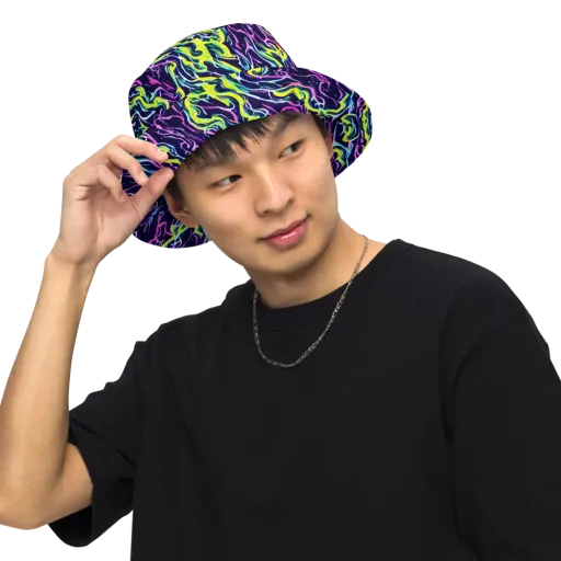 Acid Ribbons on a Reversible Bucket Hat