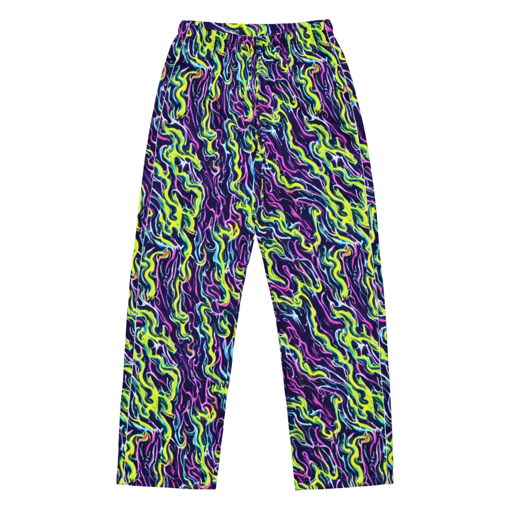 Acid Ribbons on Women's Pajama Pants — Front