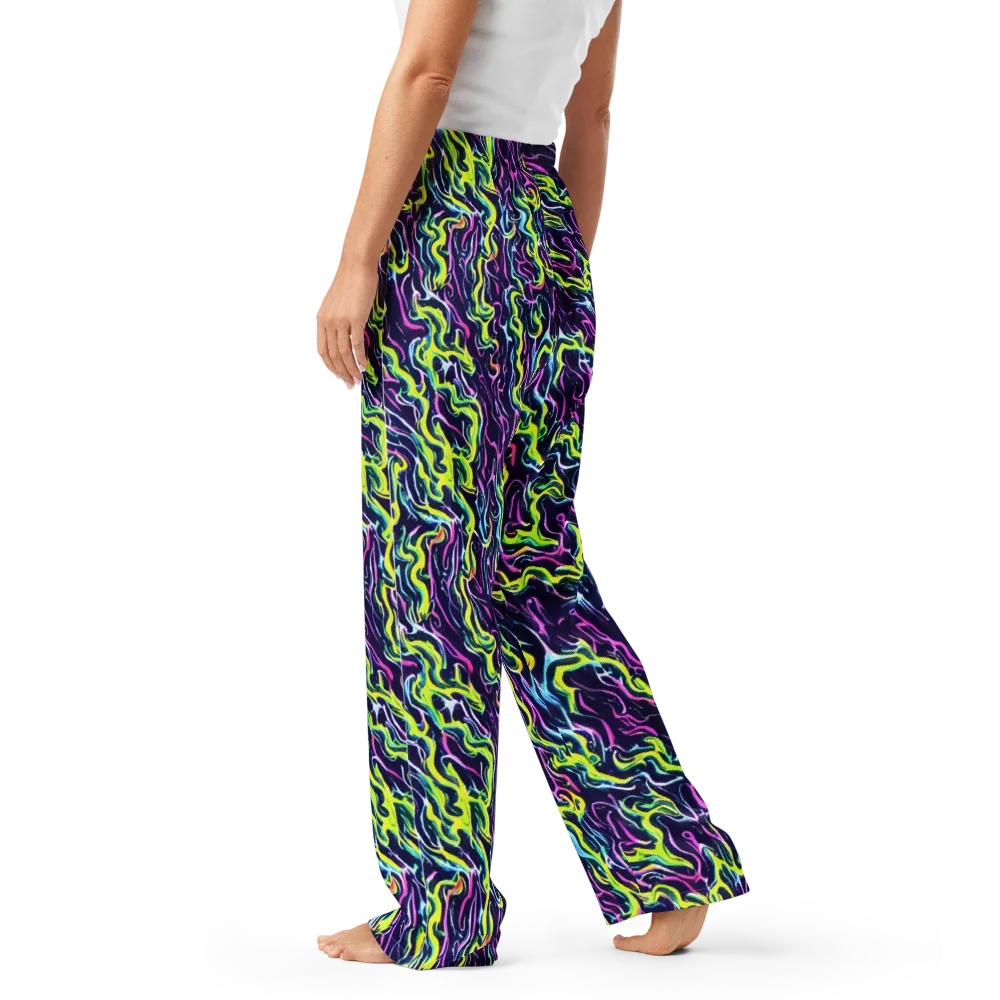 Acid Ribbons on Women's Pajama Pants — Left