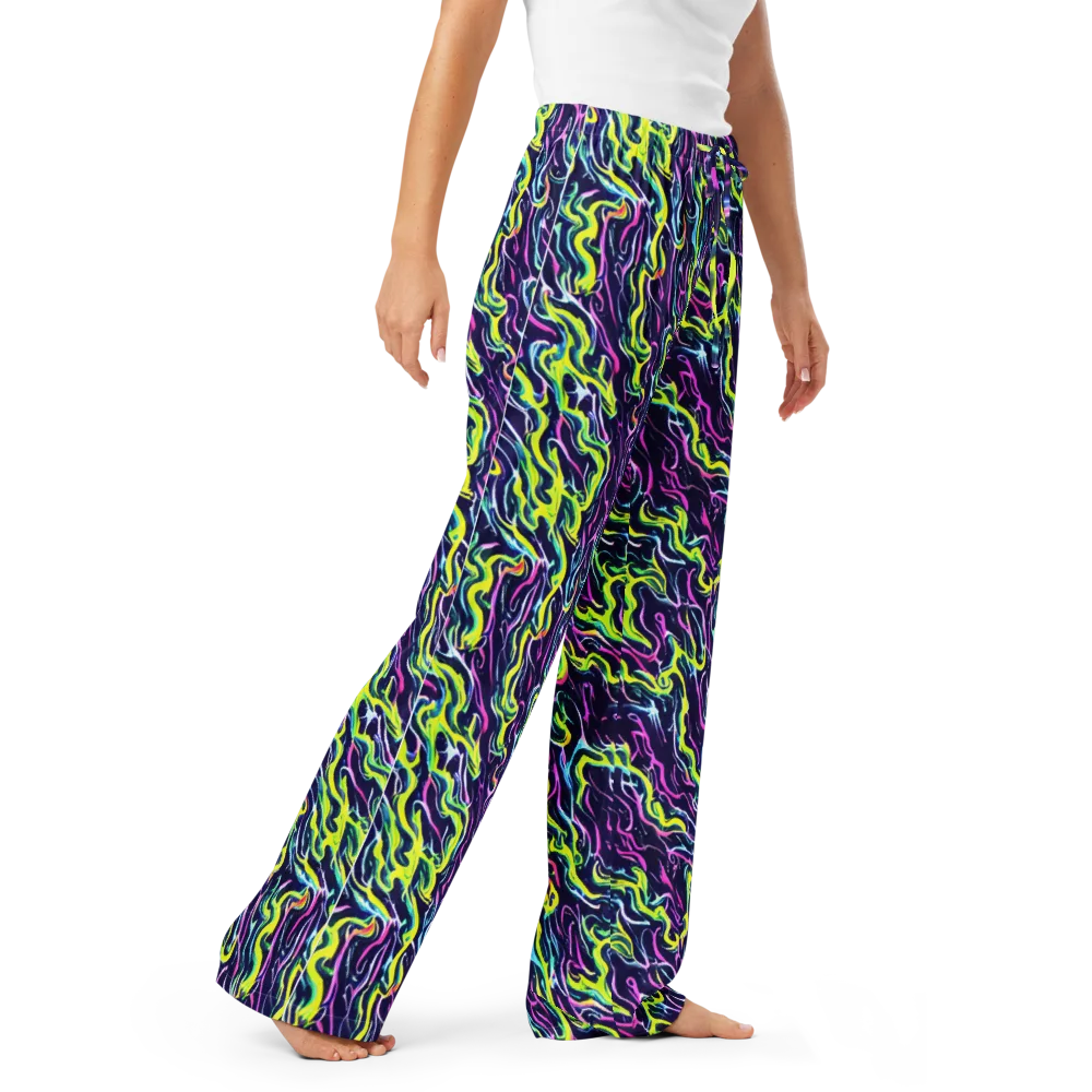 Acid Ribbons on Women's Pajama Pants — Right Front