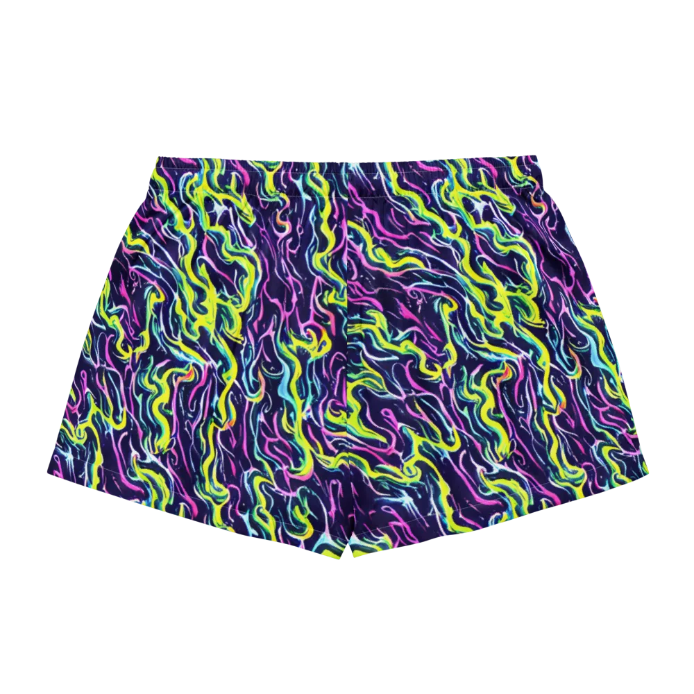 Acid Ribbons on Women's Pajama Shorts — Back