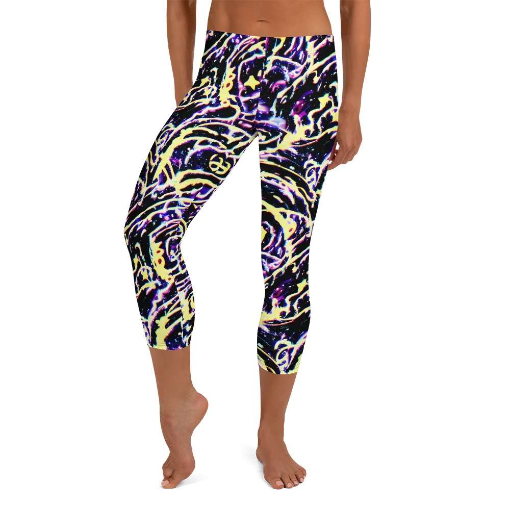 Plasma Vine on Capri Leggings — Front