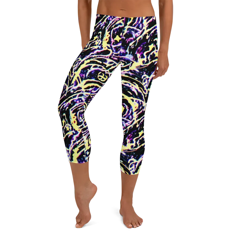 Plasma Vine on Capri Leggings — Front