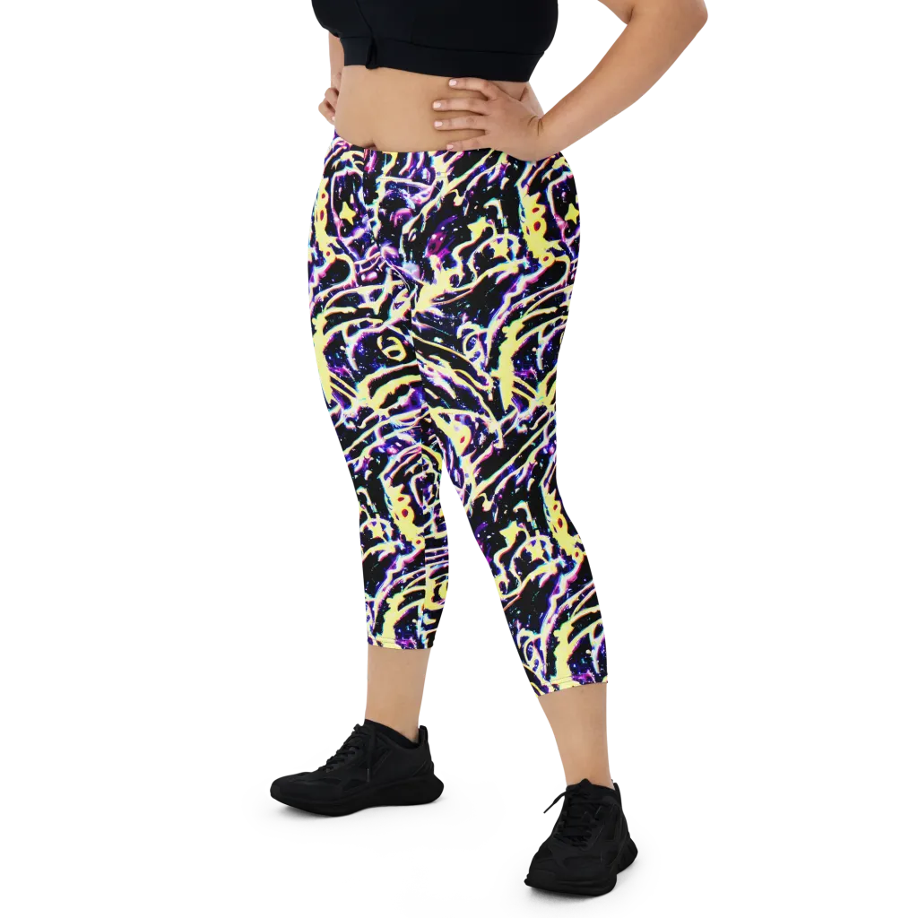 Plasma Vine on Capri Leggings — Front