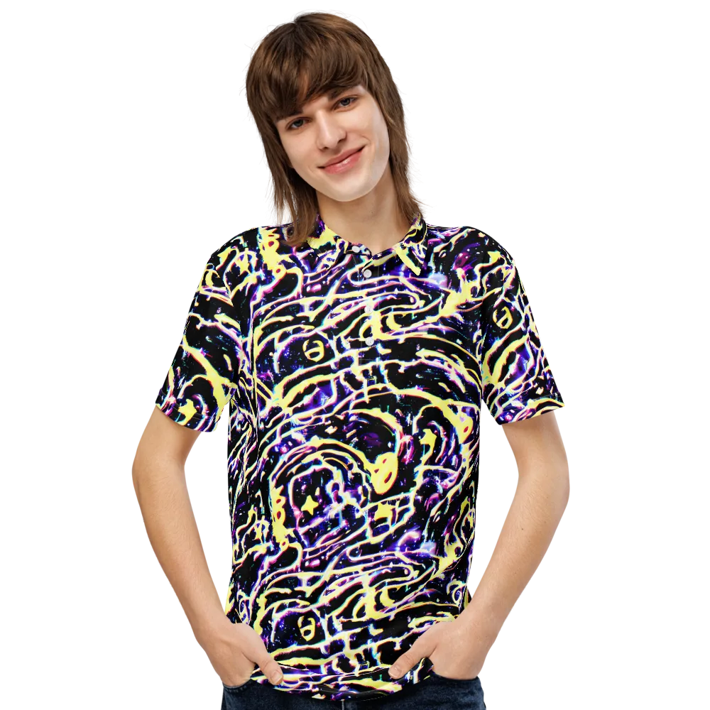 Plasma Vine on Men's Slim Fit Polo Shirt — Front