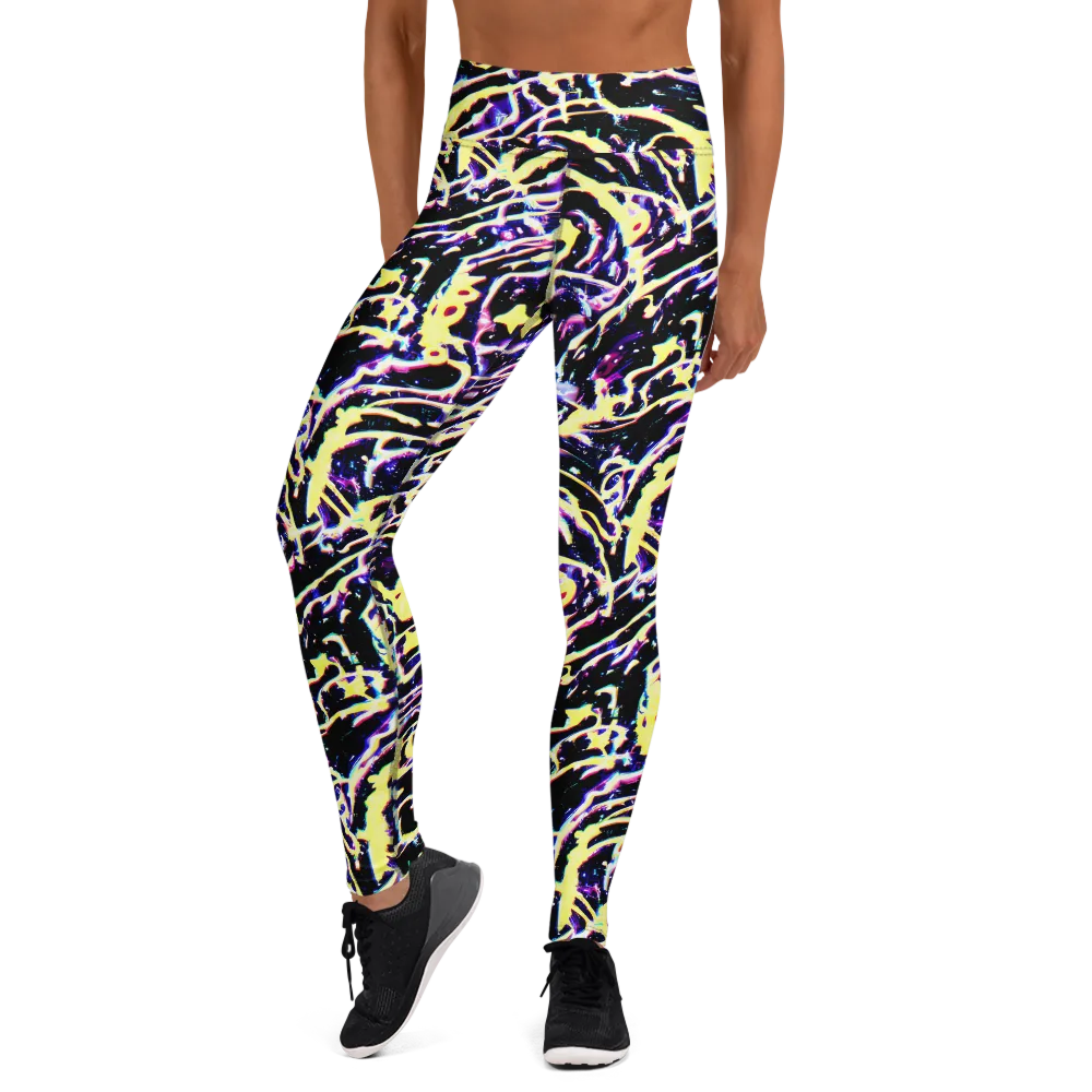 Plasma Vine on Yoga Leggings — Front