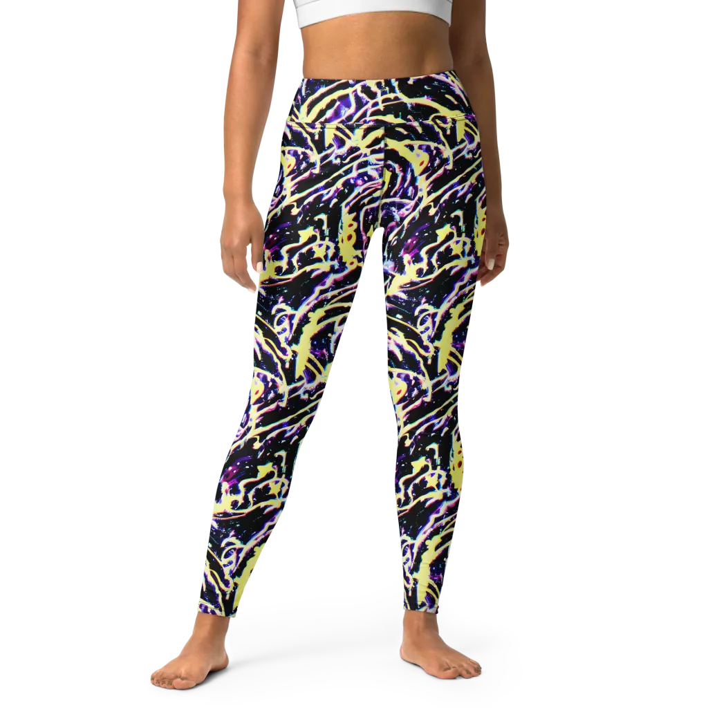 Plasma Vine on Yoga Leggings — Front