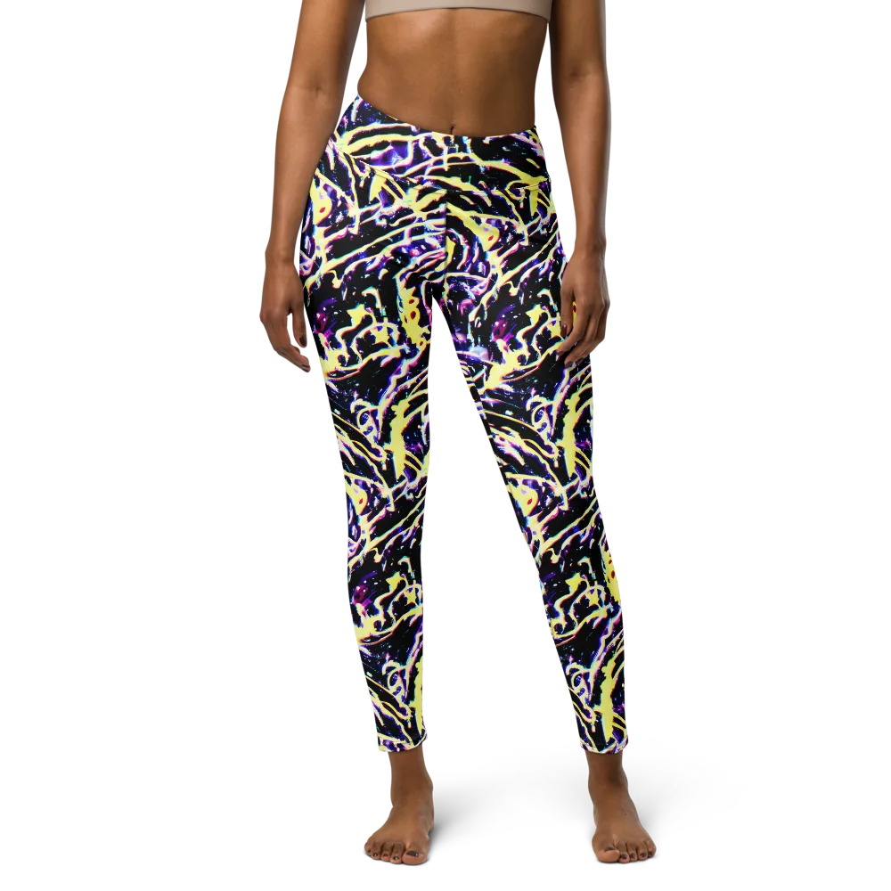 Plasma Vine on Yoga Leggings — Front