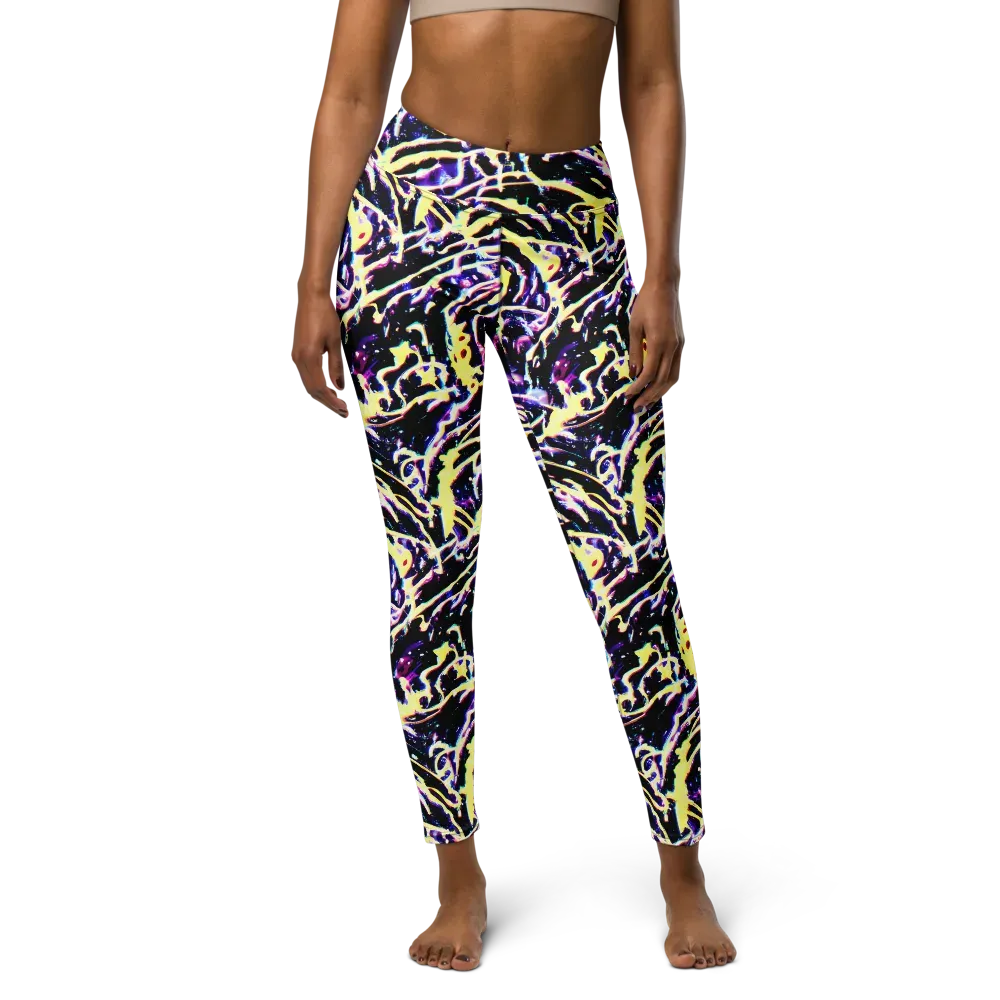 Plasma Vine on Yoga Leggings — Front