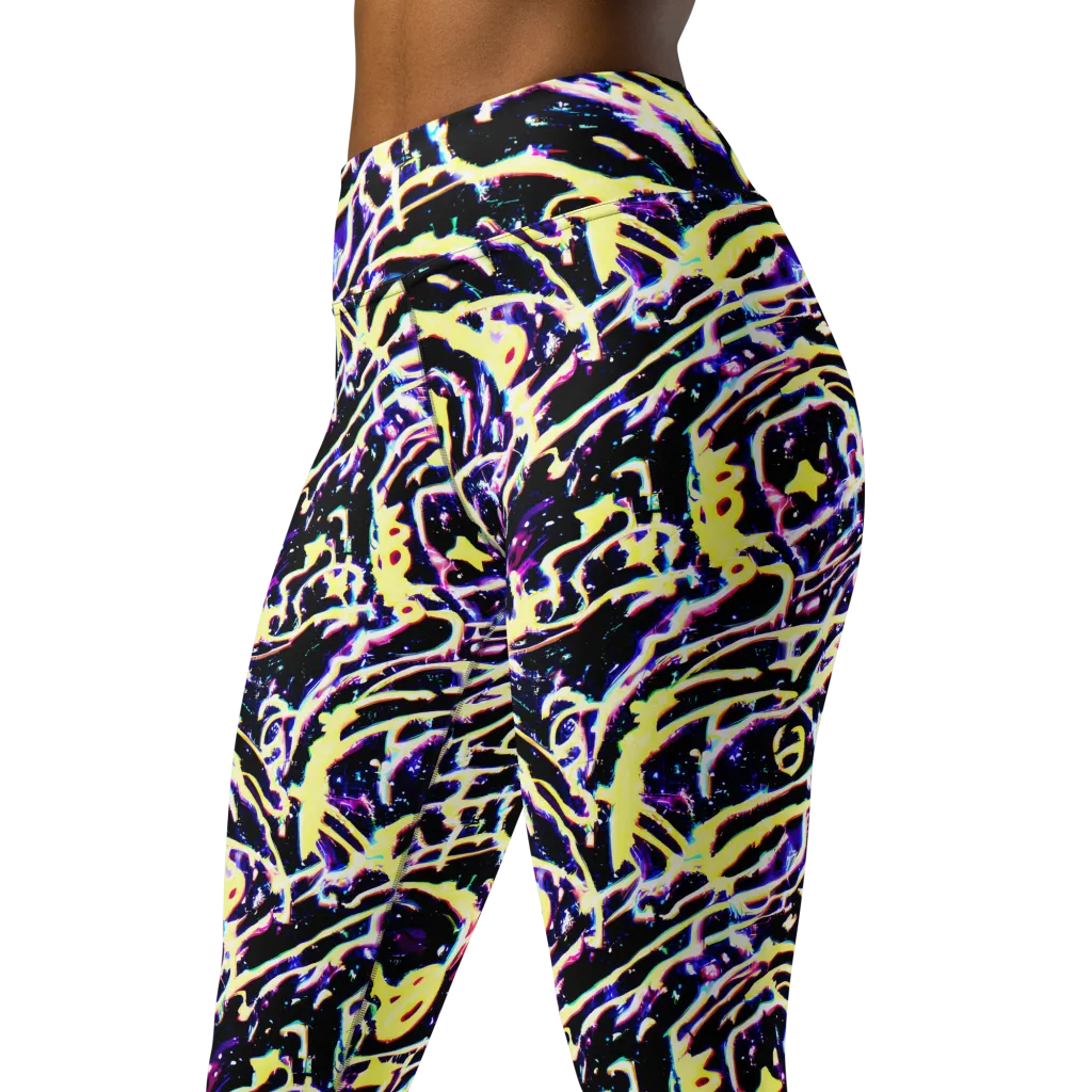 Plasma Vine on Yoga Leggings — Left Front