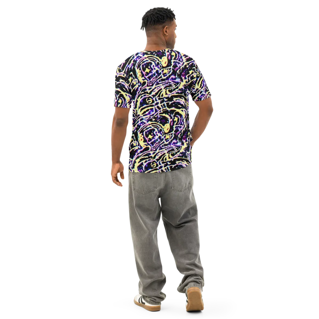 Plasma Vine on Men's Cotton Crew Neck T-Shirt — Back