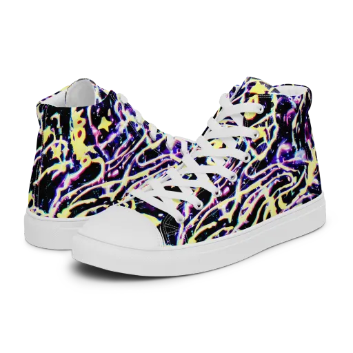 Plasma Vine on a Men's High Top Canvas Shoes