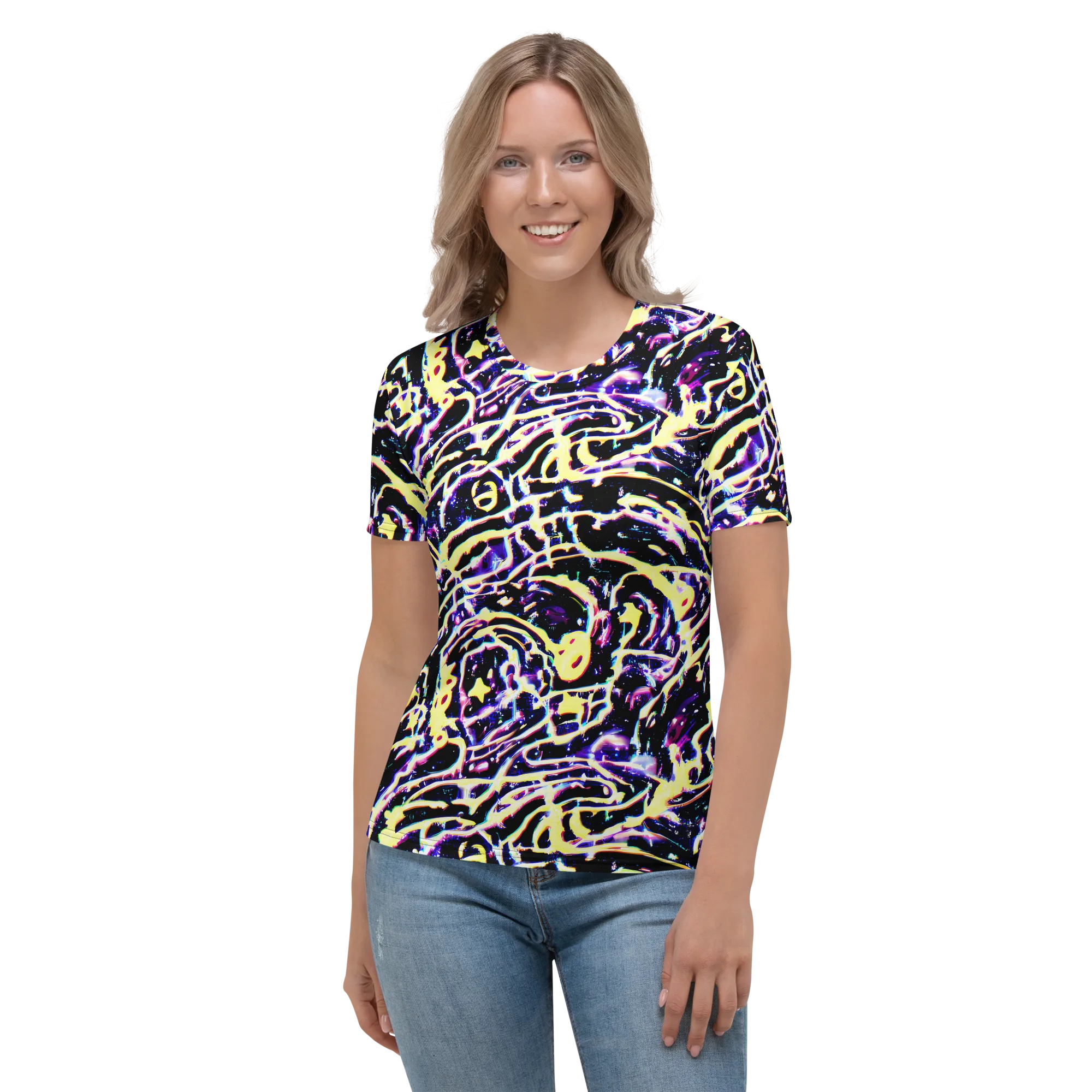 Plasma Vine on Women's Crew Neck T-Shirt — Front